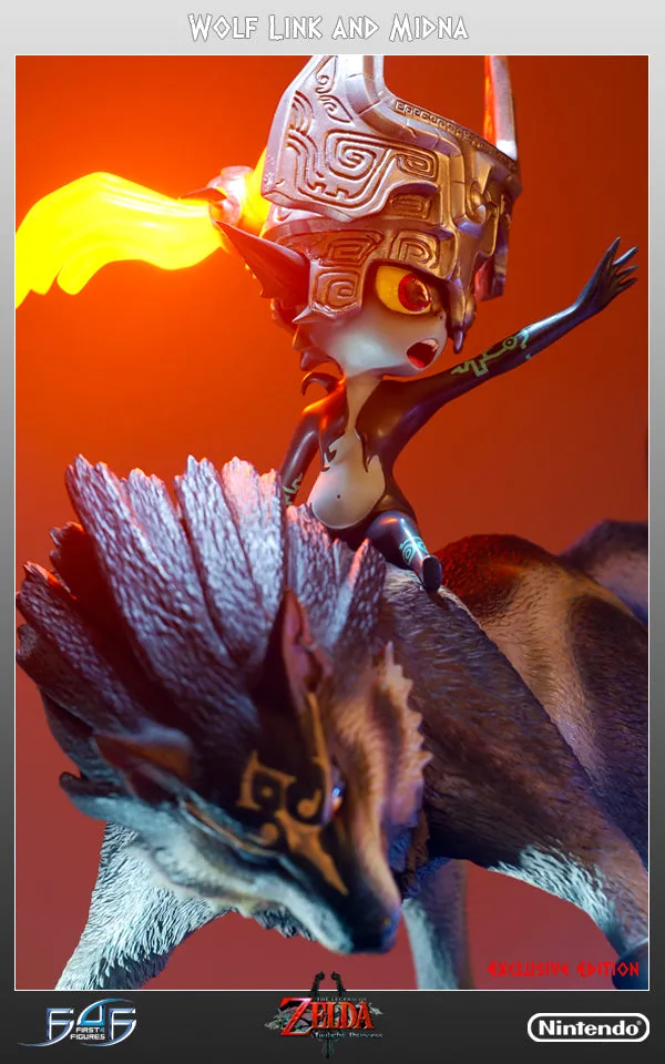 First 4 Figures Zelda Wolf Link and Midna statueta Exclusive