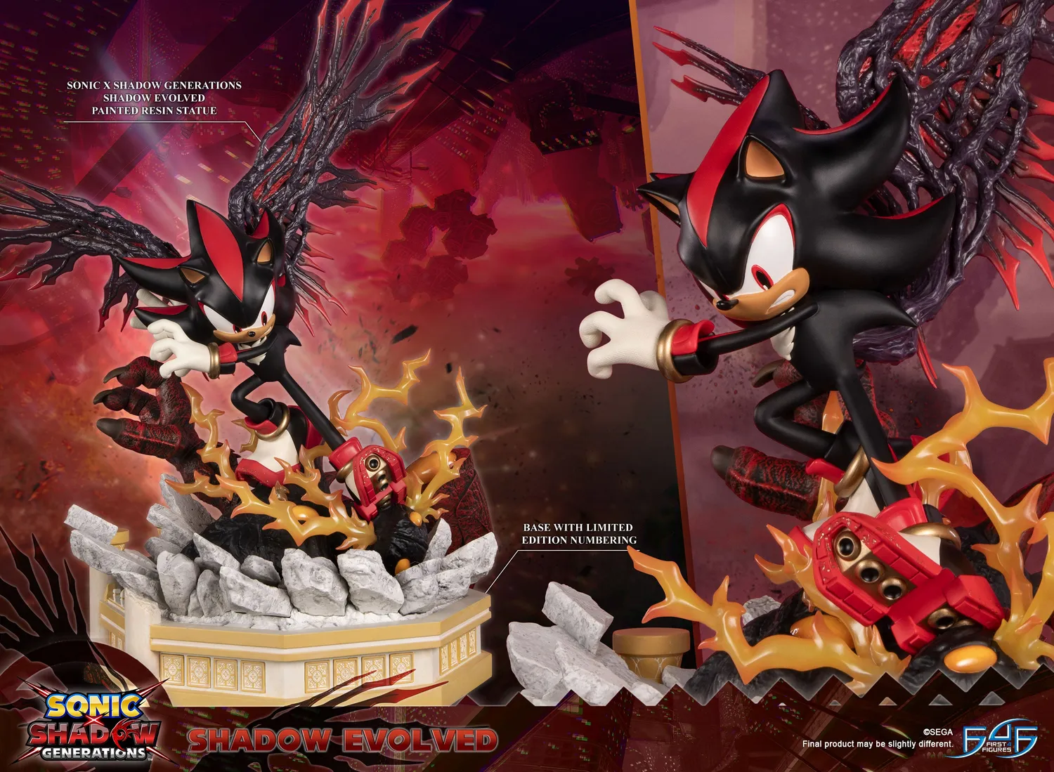First 4 Figures Sonic Shadow Evolved statuetă rășină 58cm