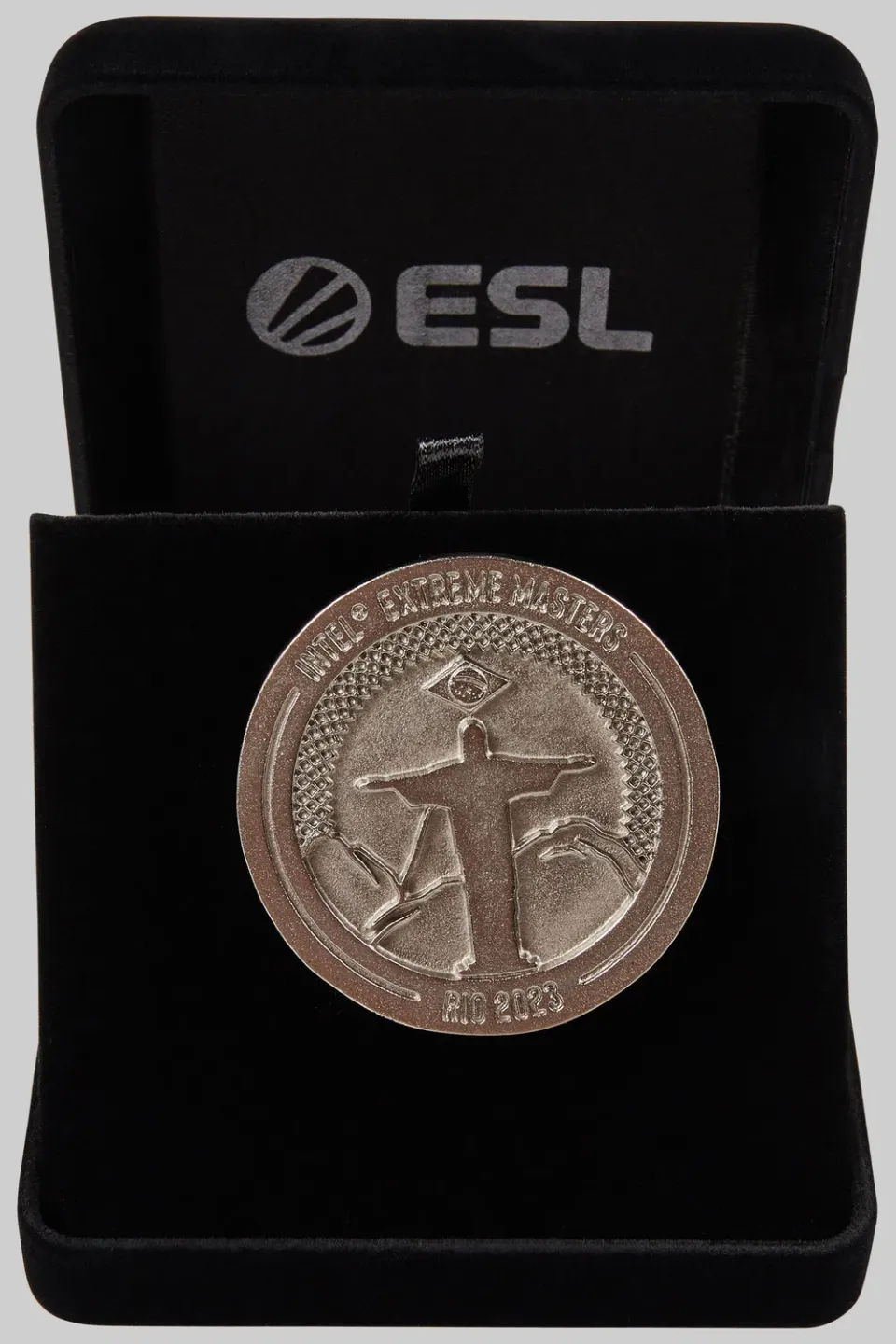 ESL IEM Rio 2023 moneda suvenir argintie