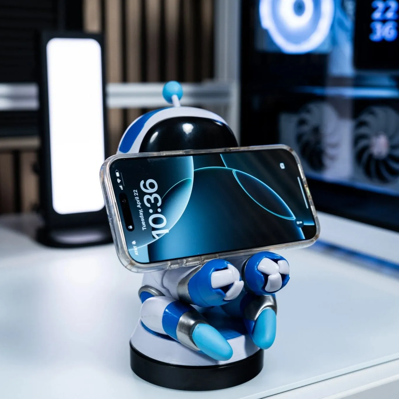 Exquisite Gaming Cable Guys Astro Bot suport telefon PlayStation