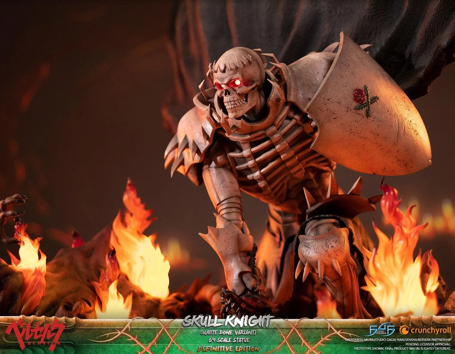 First 4 Figures Berserk Skull Knight statuetă White Bone LED