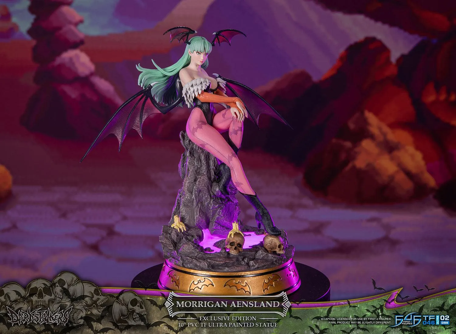 First 4 Figures Darkstalkers Morrigan statuetă PVC Exclusive LED