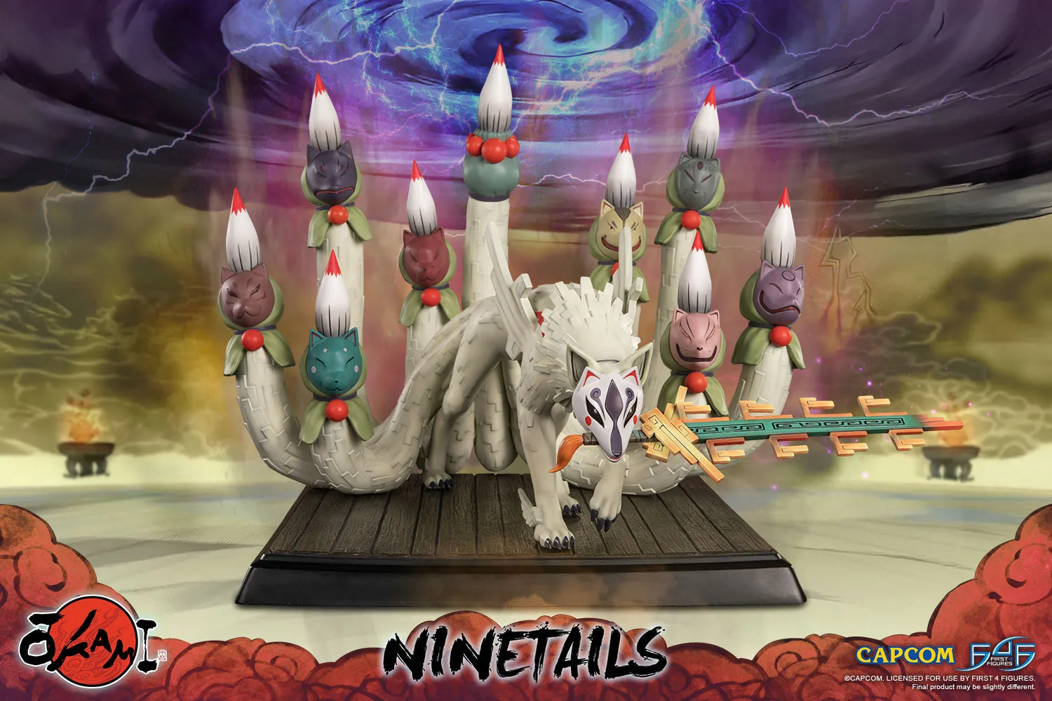 First 4 Figures Okami Ninetails statuetă rășină 50,5 cm ediție limitată