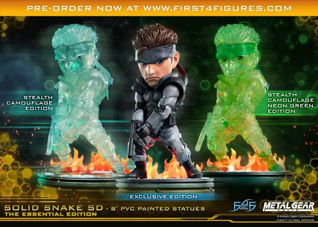 First 4 Figures Metal Gear Solid Snake SD Essential figurina