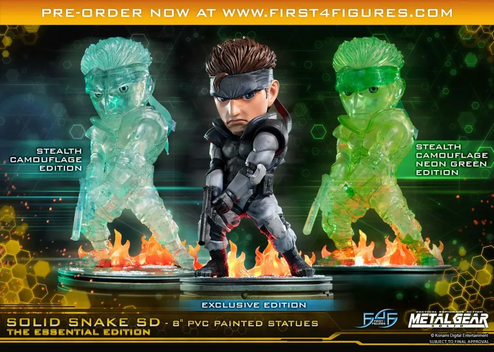 First 4 Figures Metal Gear Solid Snake SD Essential figurina