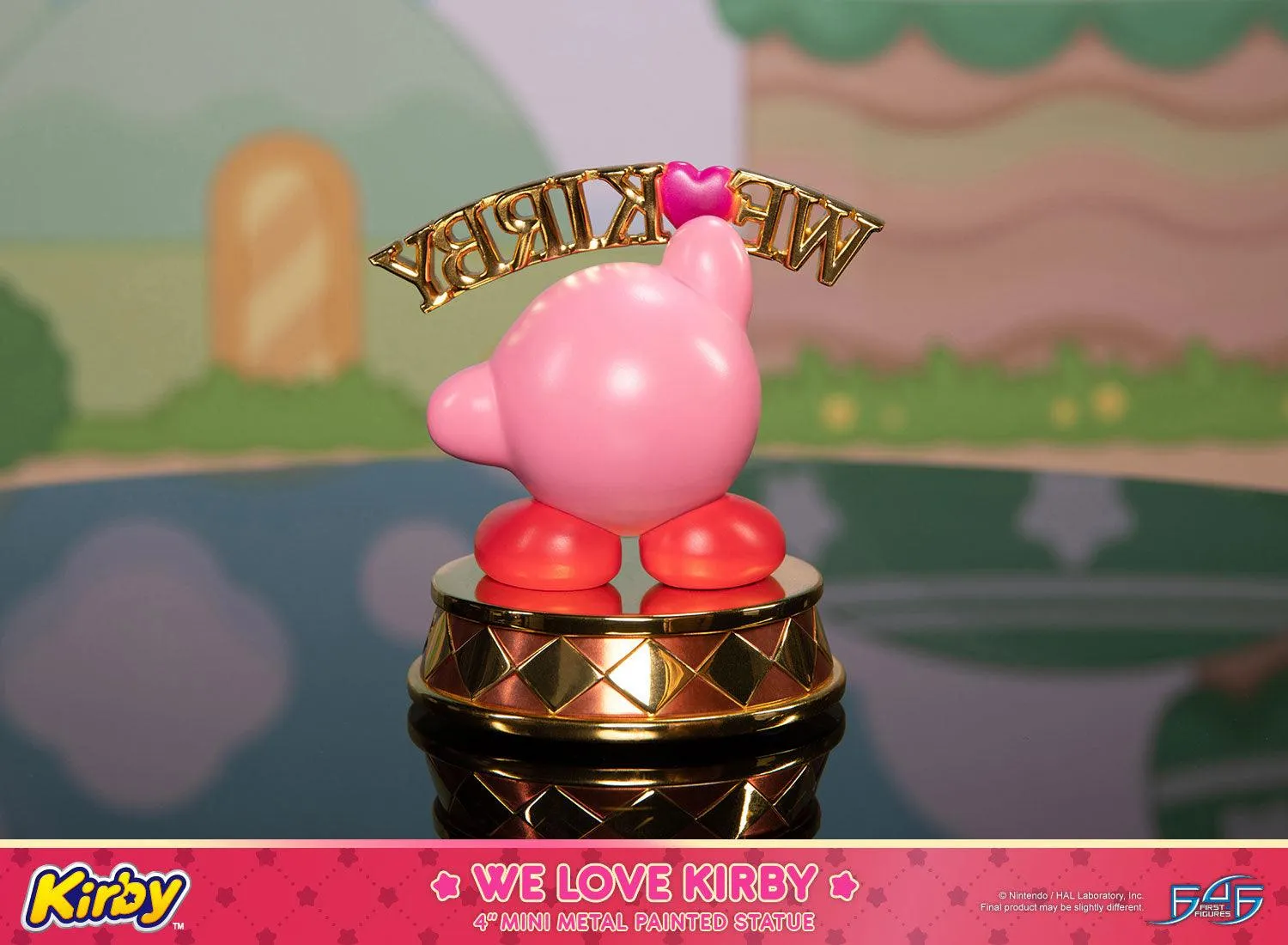 First 4 Figures Kirby We Love Kirby statuetă metal aurie 10,5 cm