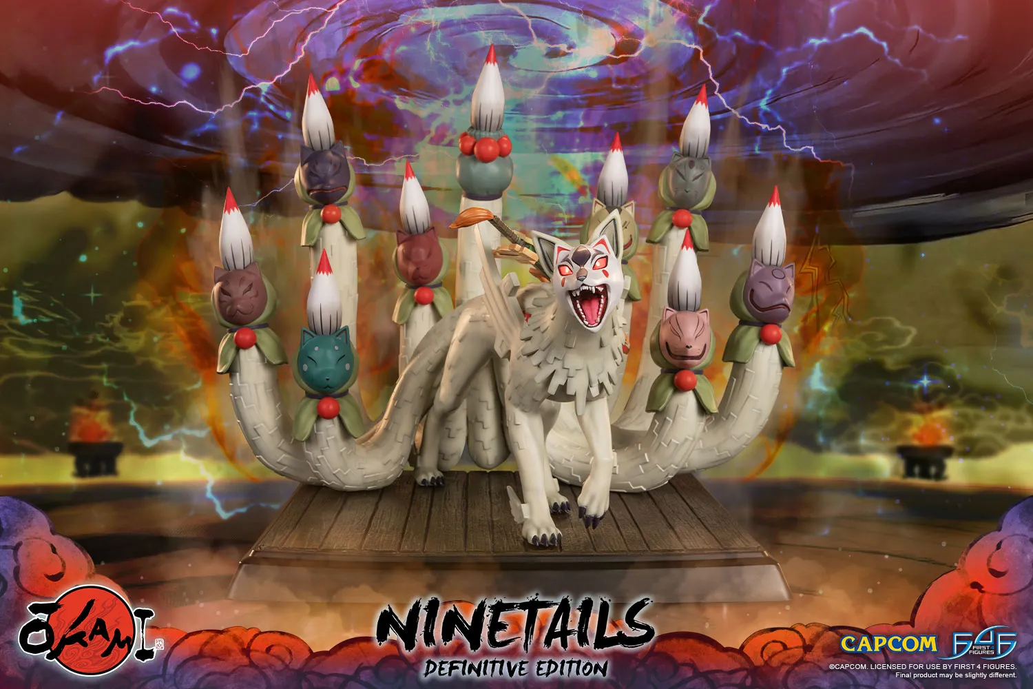 First 4 Figures Okami Ninetails statueta Definitive Edition LED