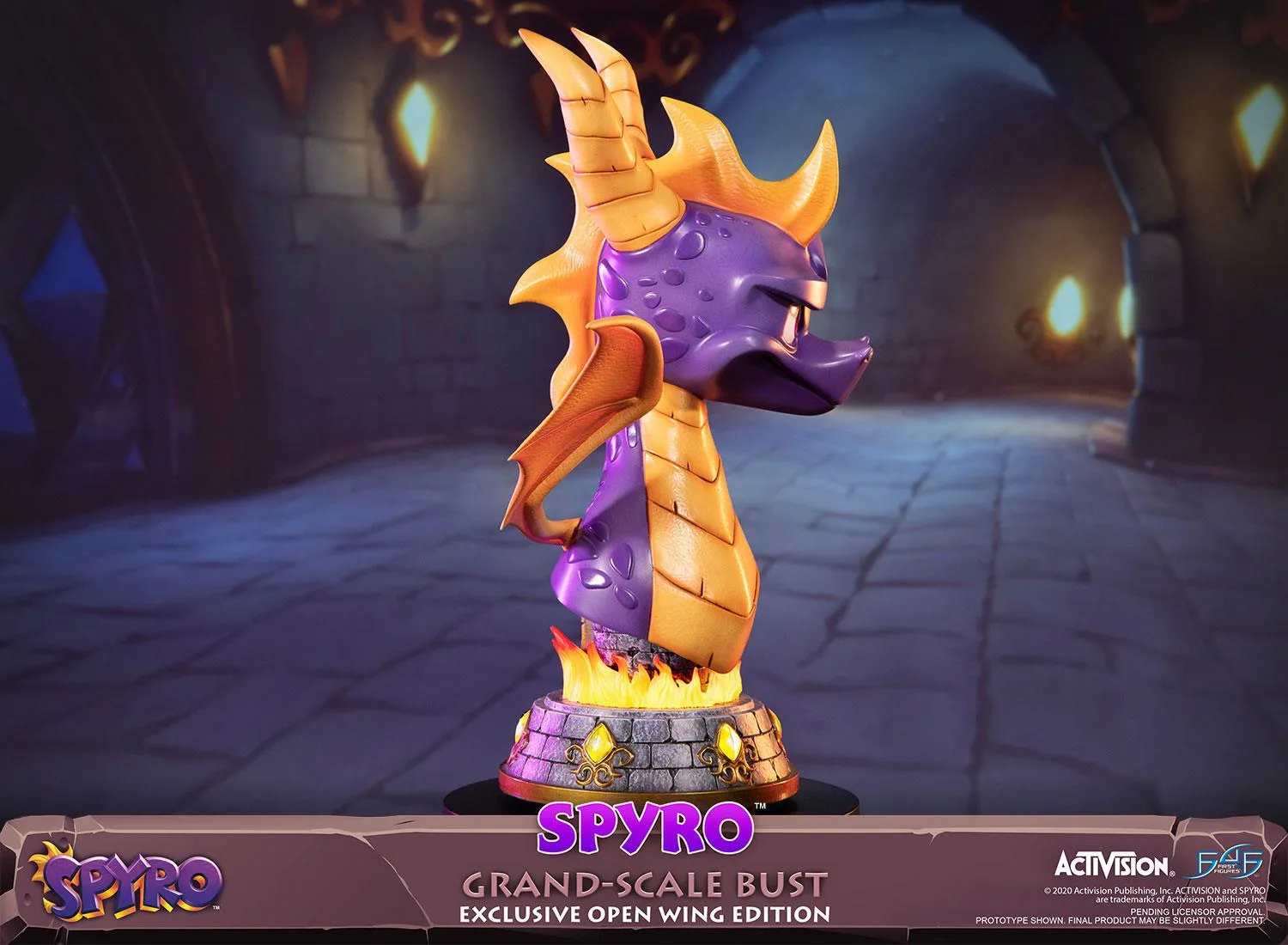 First 4 Figures Spyro Bust statueta Exclusive aripi LED