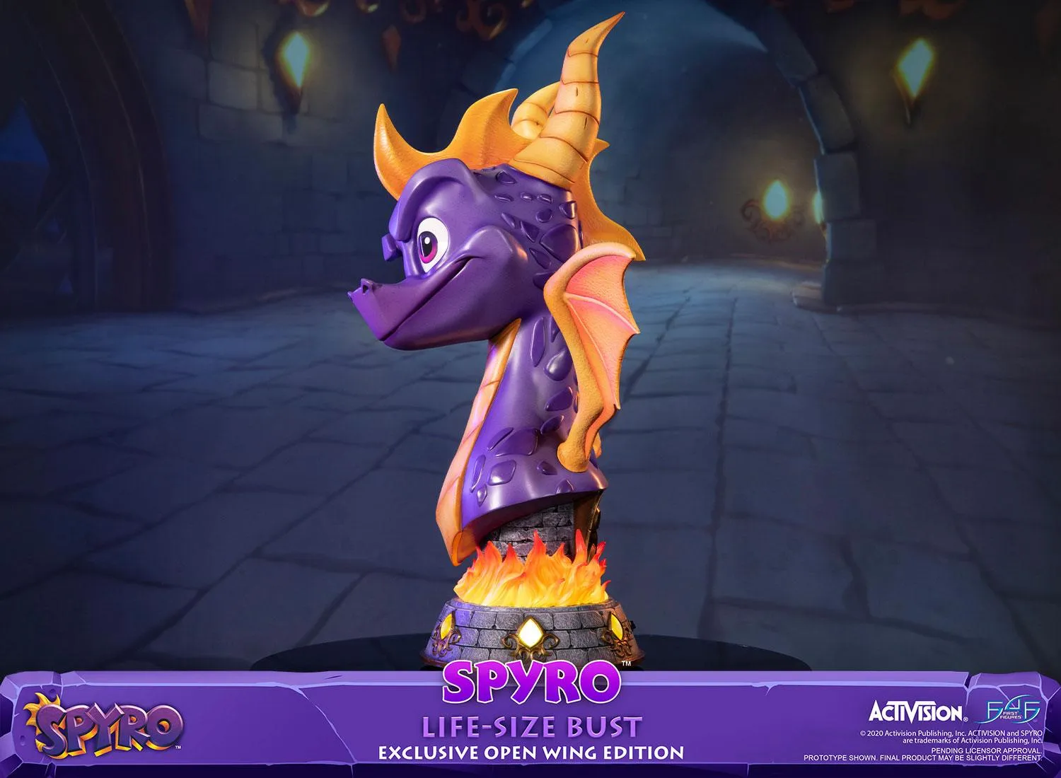 First 4 Figures Spyro Dragon Bust statueta rasina Exclusive aripi