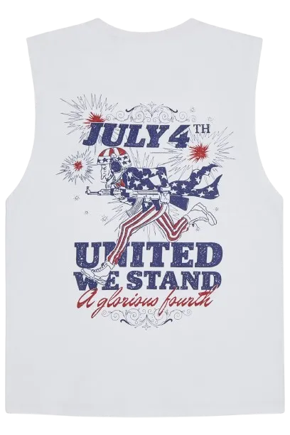 ESL Gaming 4th July maiou alb fara maneci L bumbac greu