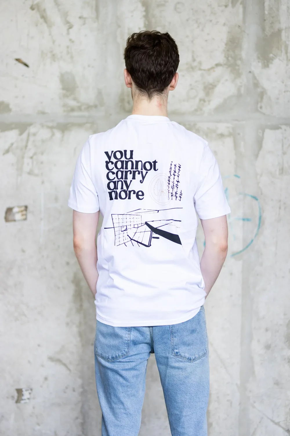 ESL CS Carry tricou alb M bumbac greu 220