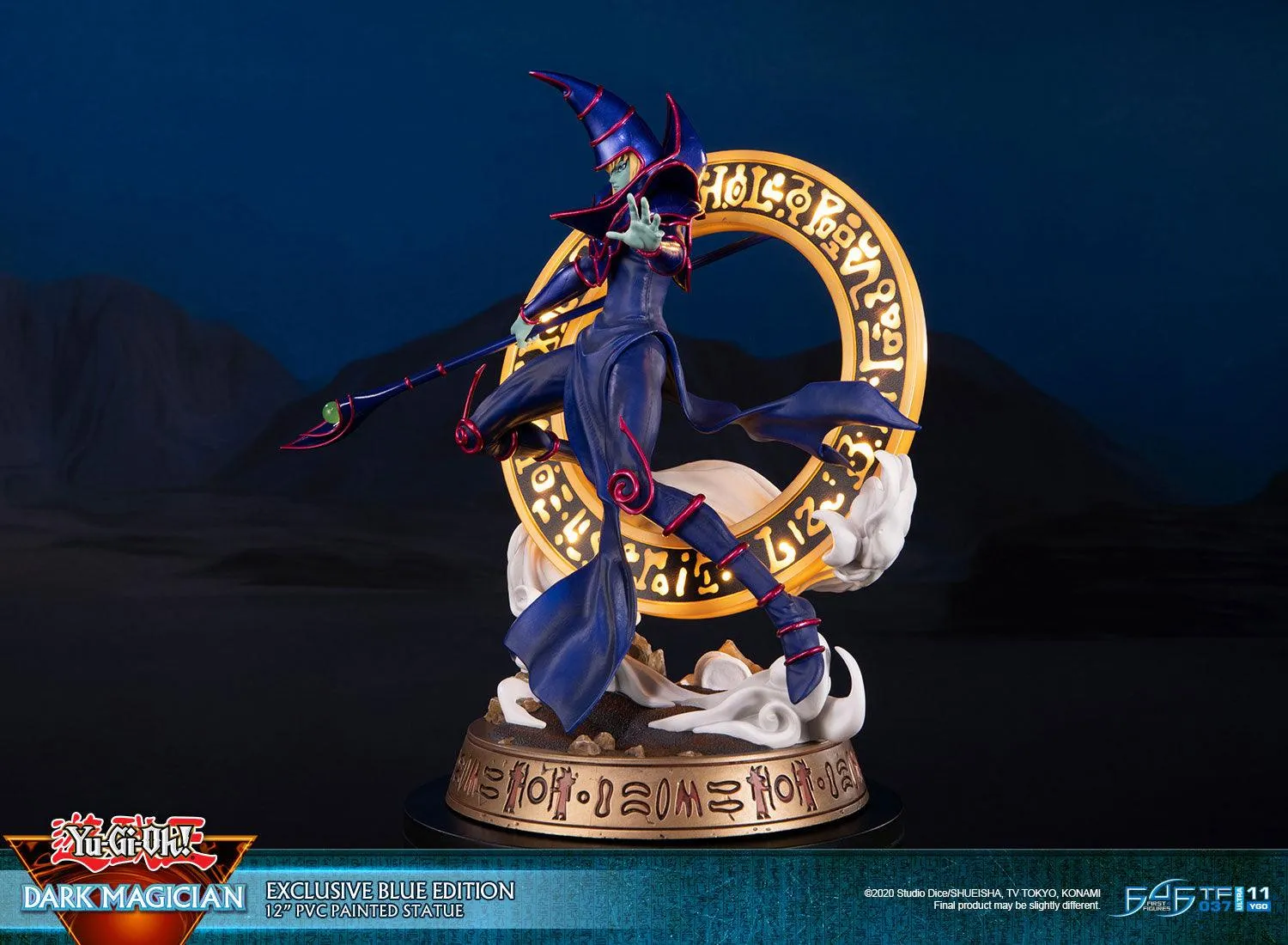 First 4 Figures Yu-Gi-Oh Dark Magician statueta Exclusive Blue