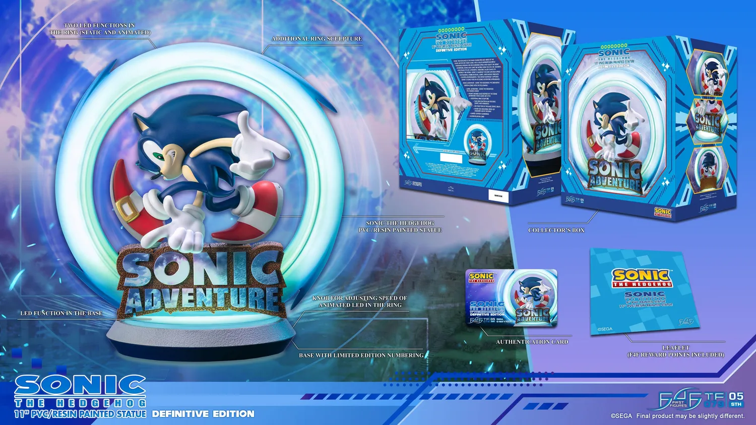 First 4 Figures Sonic Adventure Sonic statueta PVC Definitive