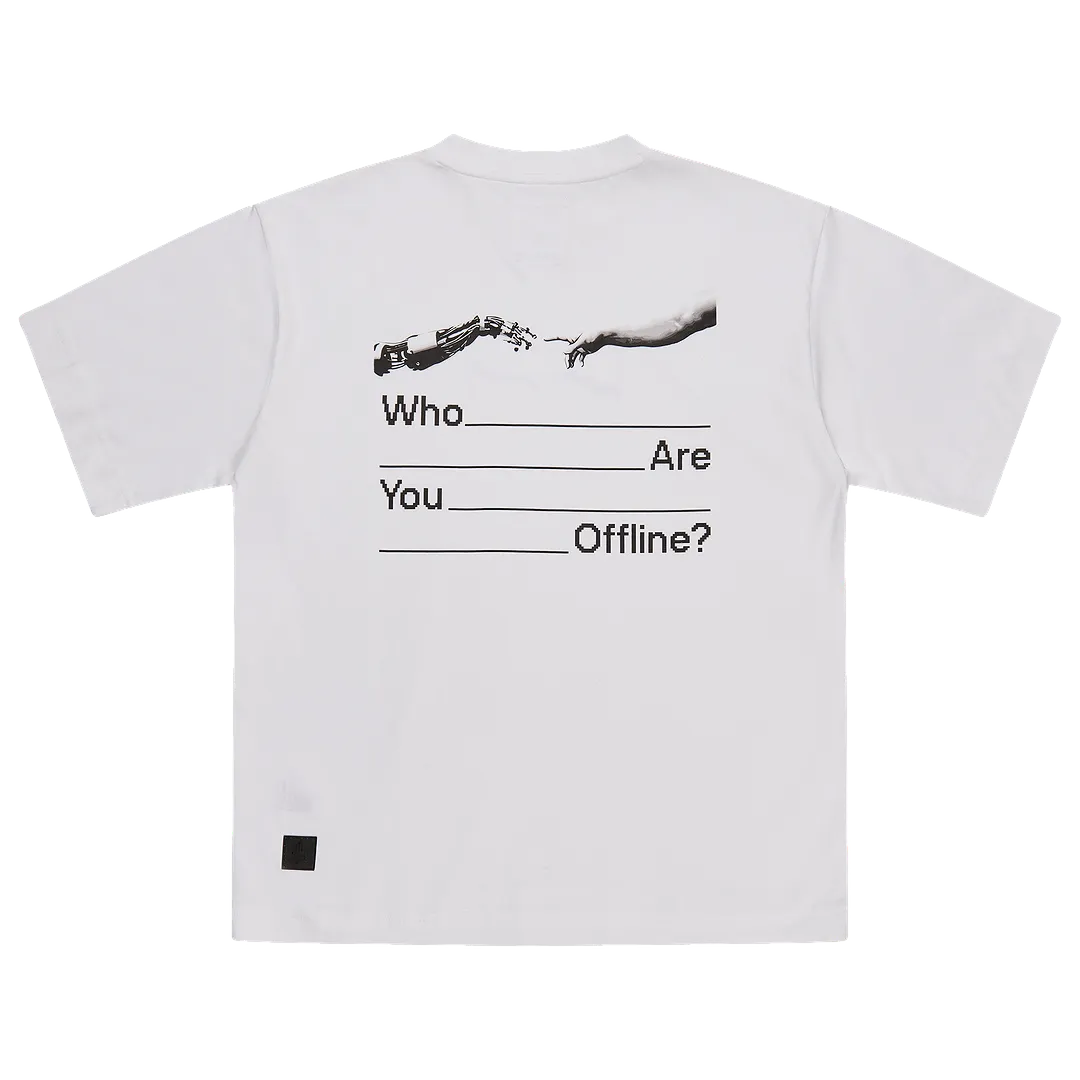 BASEMENT DWELLER Offline tricou alb bumbac 220 GSM