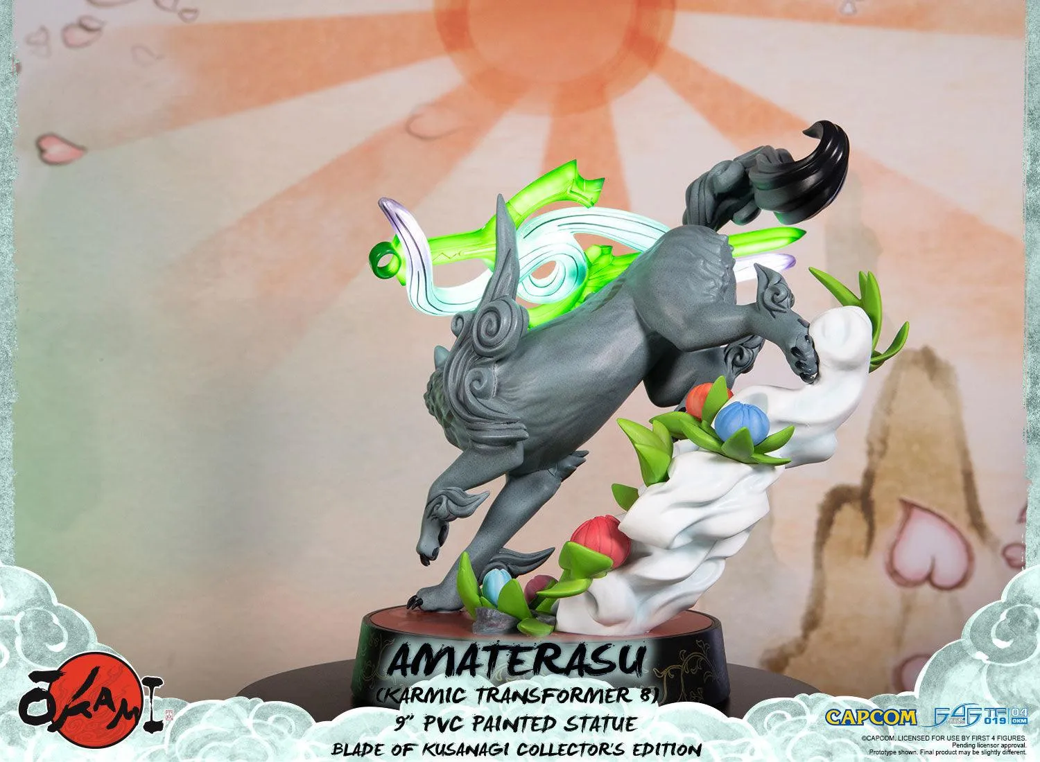First 4 Figures Okami Amaterasu Karmic Transformer 8 figurină LED