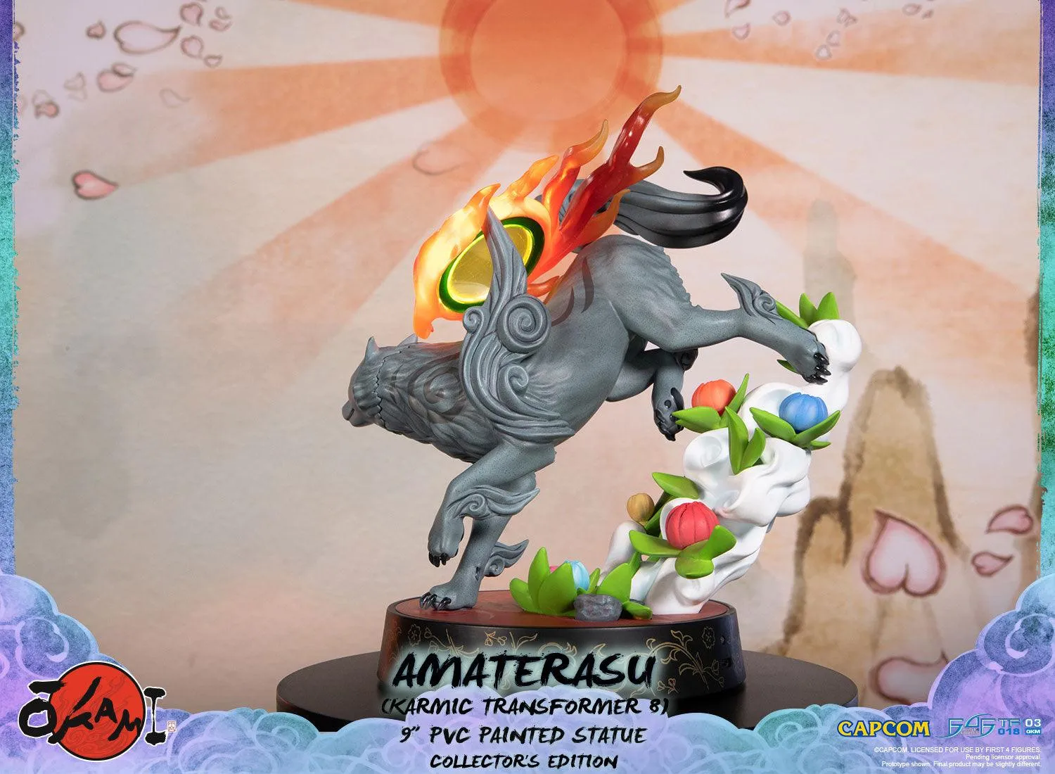 First 4 Figures Okami Amaterasu statueta PVC Karmic 8 LED