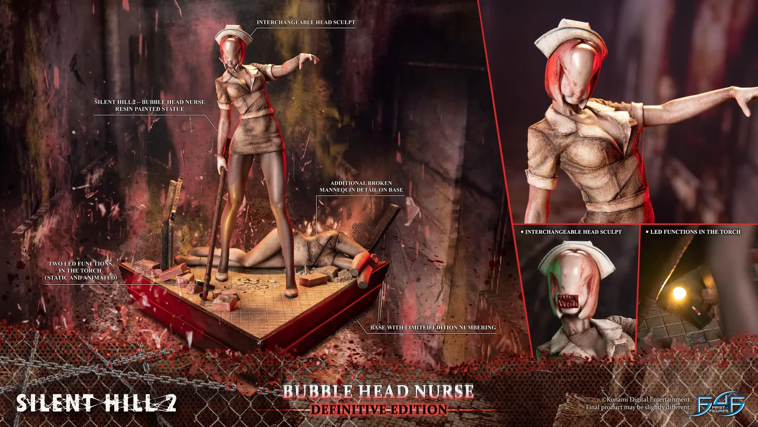 First 4 Figures Silent Hill 2 Nurse Statuetă Definitive LED