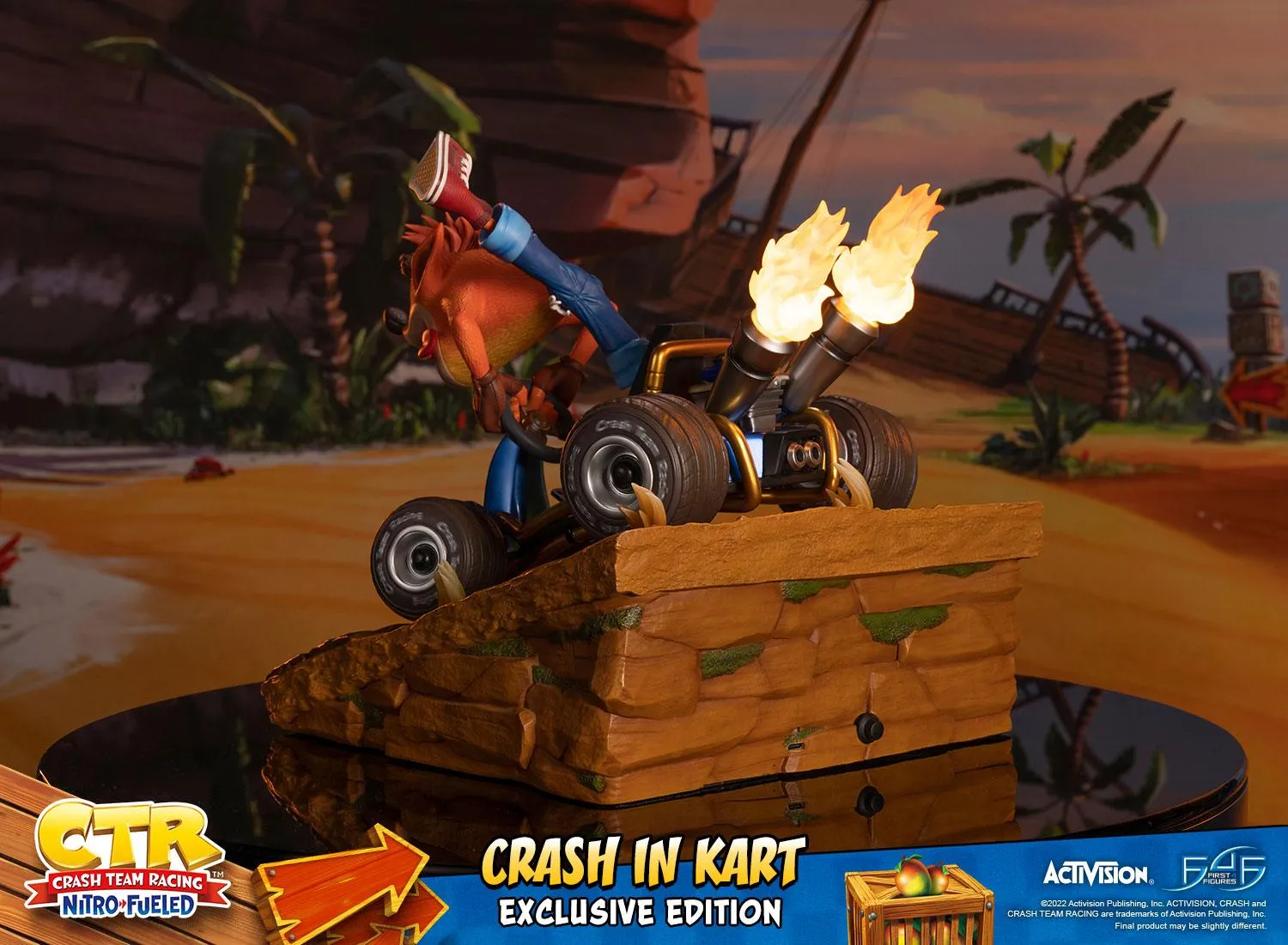 First 4 Figures Crash Team Racing Crash in Kart statueta Exclusive LED