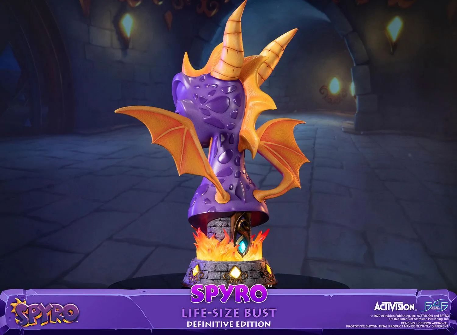 First 4 Figures Spyro Dragon bust Definitive LED aripi