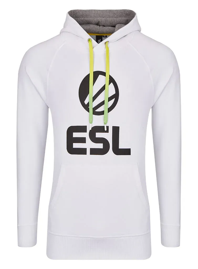 ESL Classic hanorac alb cu glugă buzunar cangur