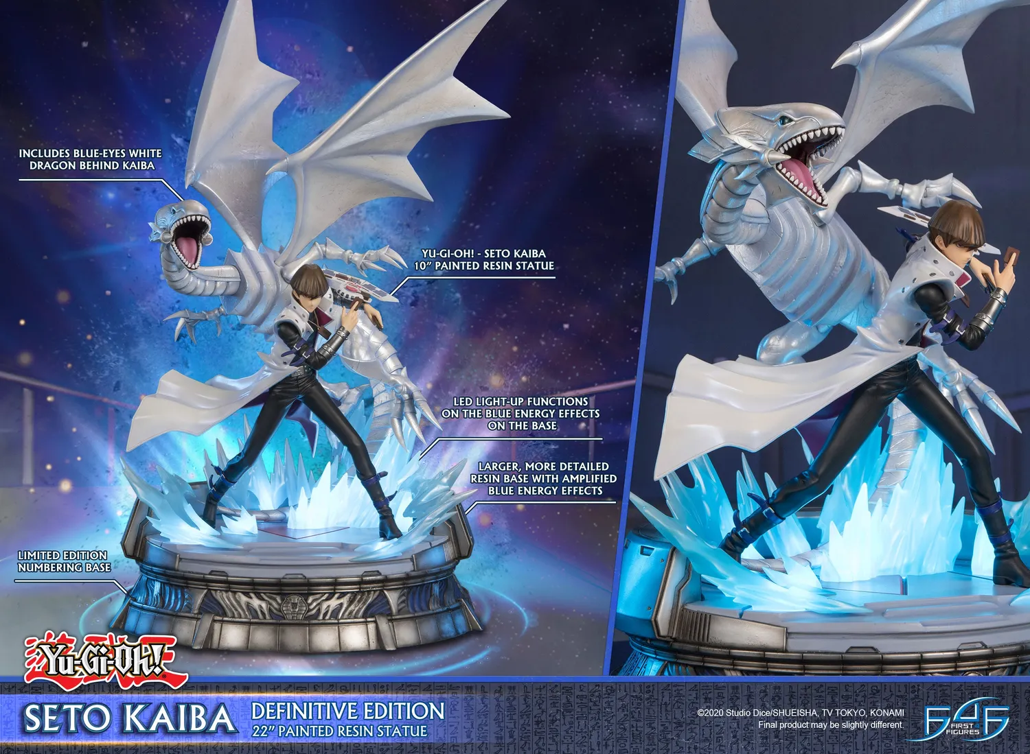 First 4 Figures Yu-Gi-Oh Seto Kaiba statuetă Definitive LED