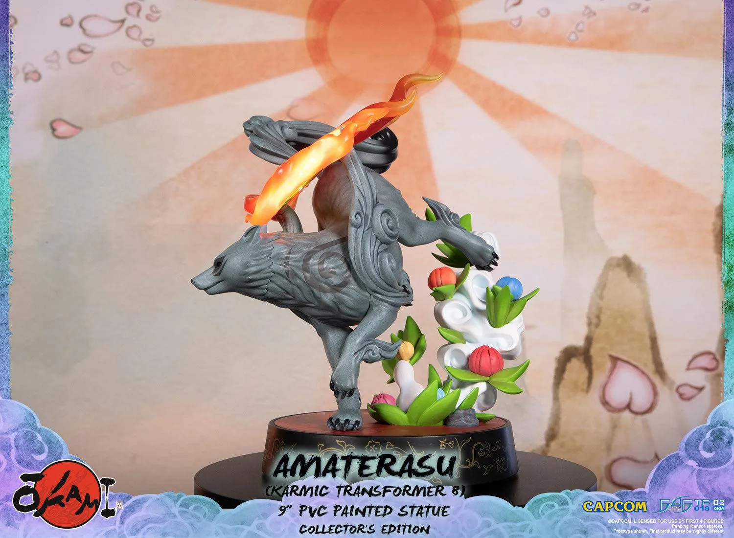 First 4 Figures Okami Amaterasu statueta PVC Karmic 8 LED