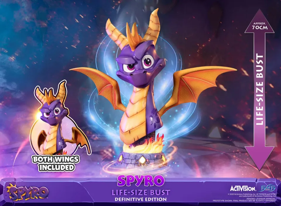 First 4 Figures Spyro Dragon bust Definitive LED aripi