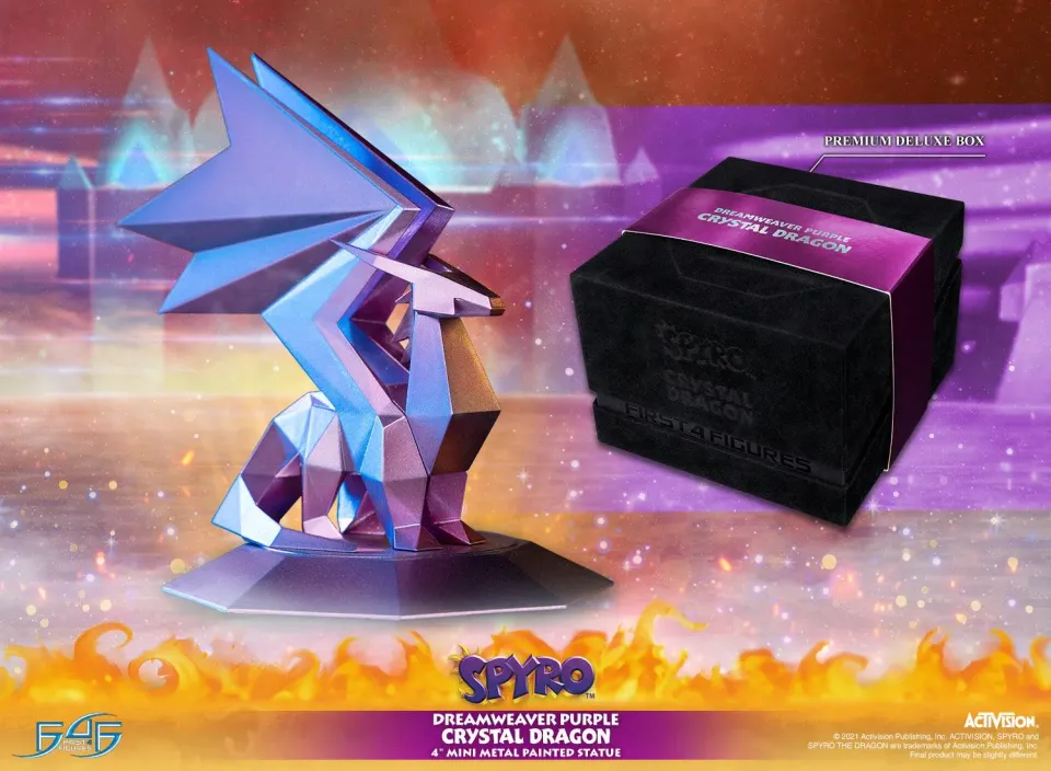 First 4 Figures Spyro Dreamweaver Purple statueta metal cristal mov