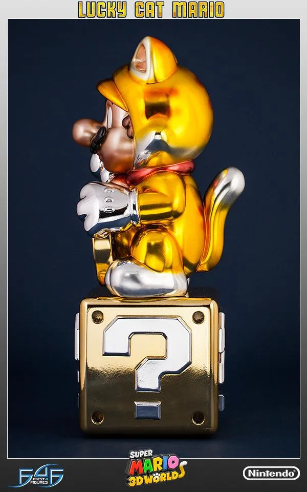 First 4 Figures Lucky Cat Mario statueta aurie Exclusive