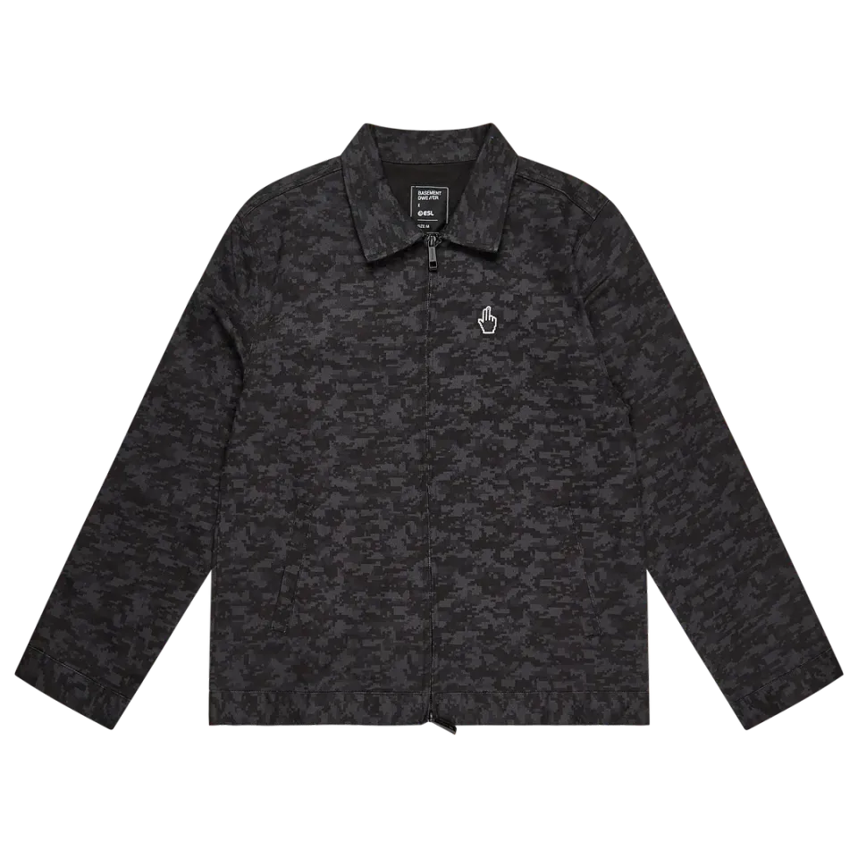 BASEMENT DWE//ER Harrington geaca neagra bumbac camuflaj