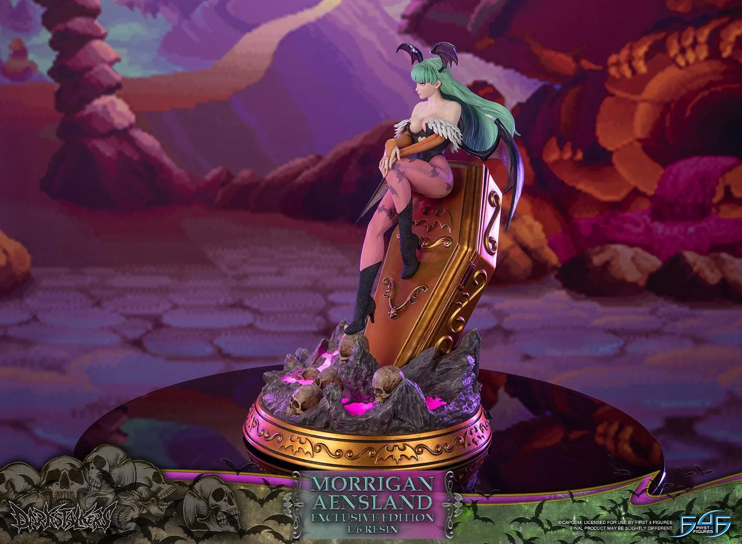 First 4 Figures Darkstalkers Morrigan Aensland Exclusive statuetă 1/6 rășină LED