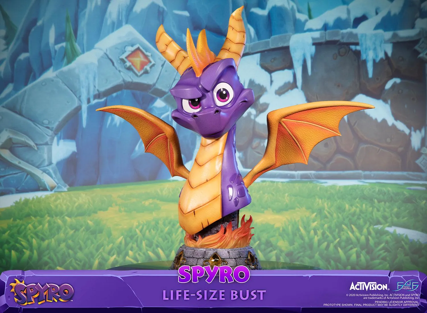 First 4 Figures Spyro Dragon bust Standard rășină mărime naturală
