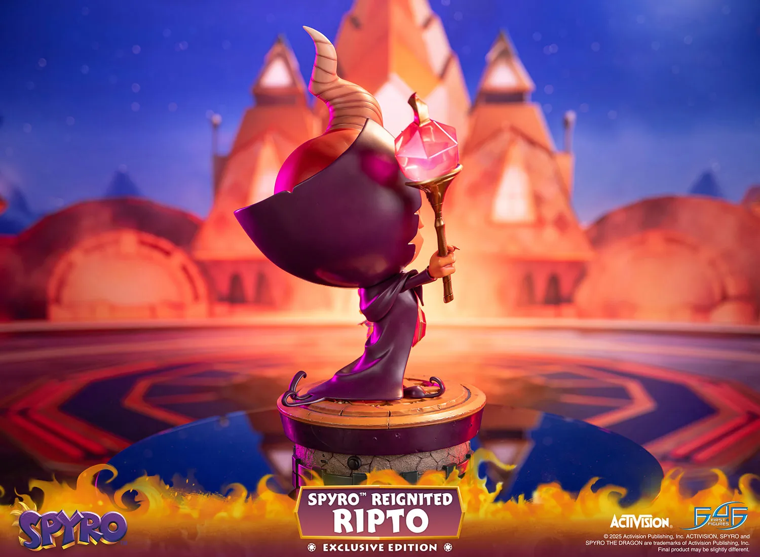 First 4 Figures Spyro Ripto statueta rasina exclusiva LED