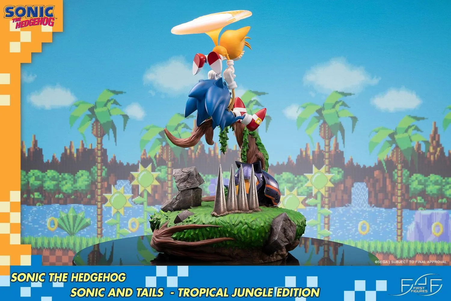 First 4 Figures Sonic Tails statuetă dioramă Tropical Jungle