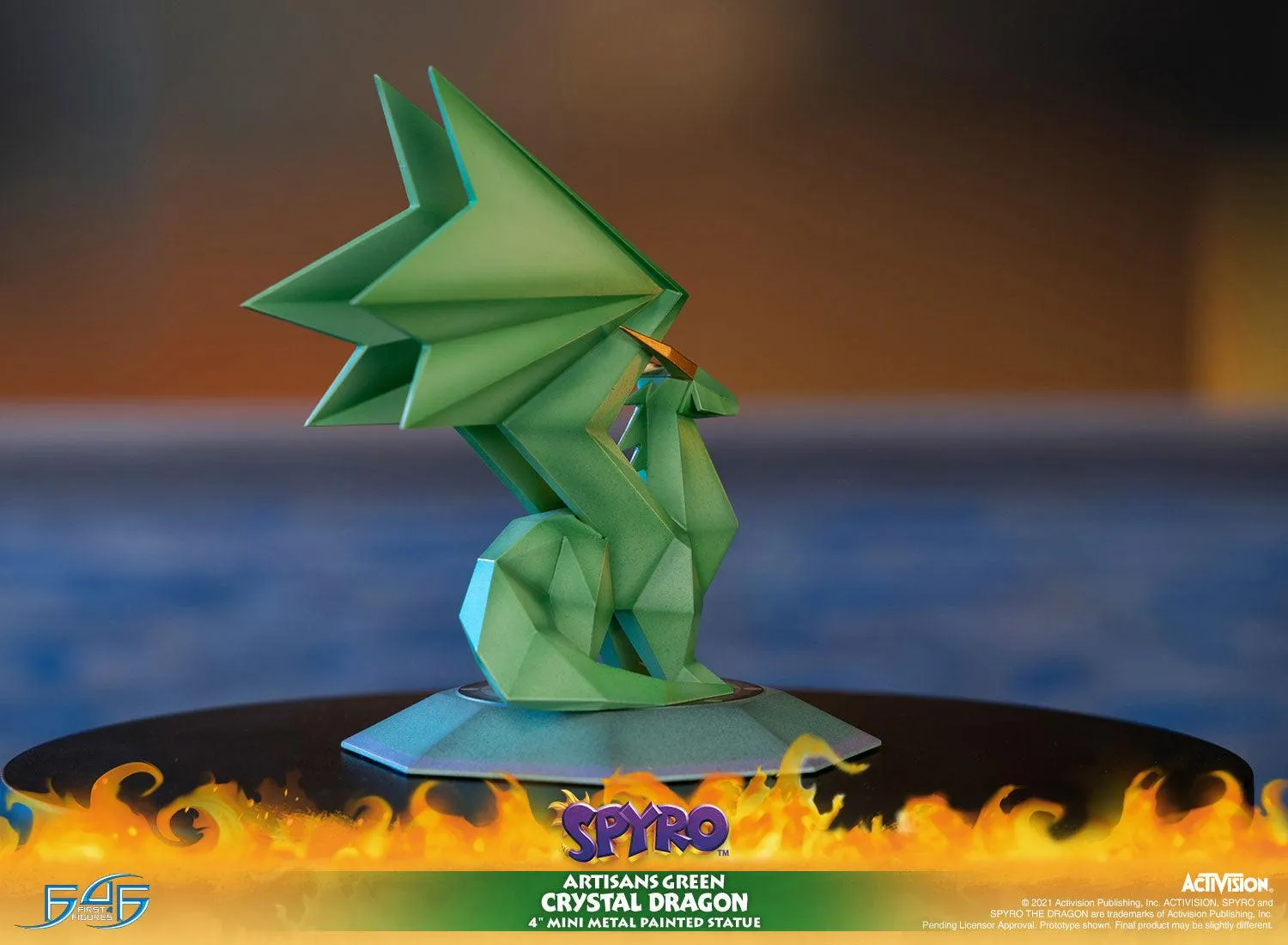 First 4 Figures Spyro Artisans Green Crystal Dragon statuetă metal