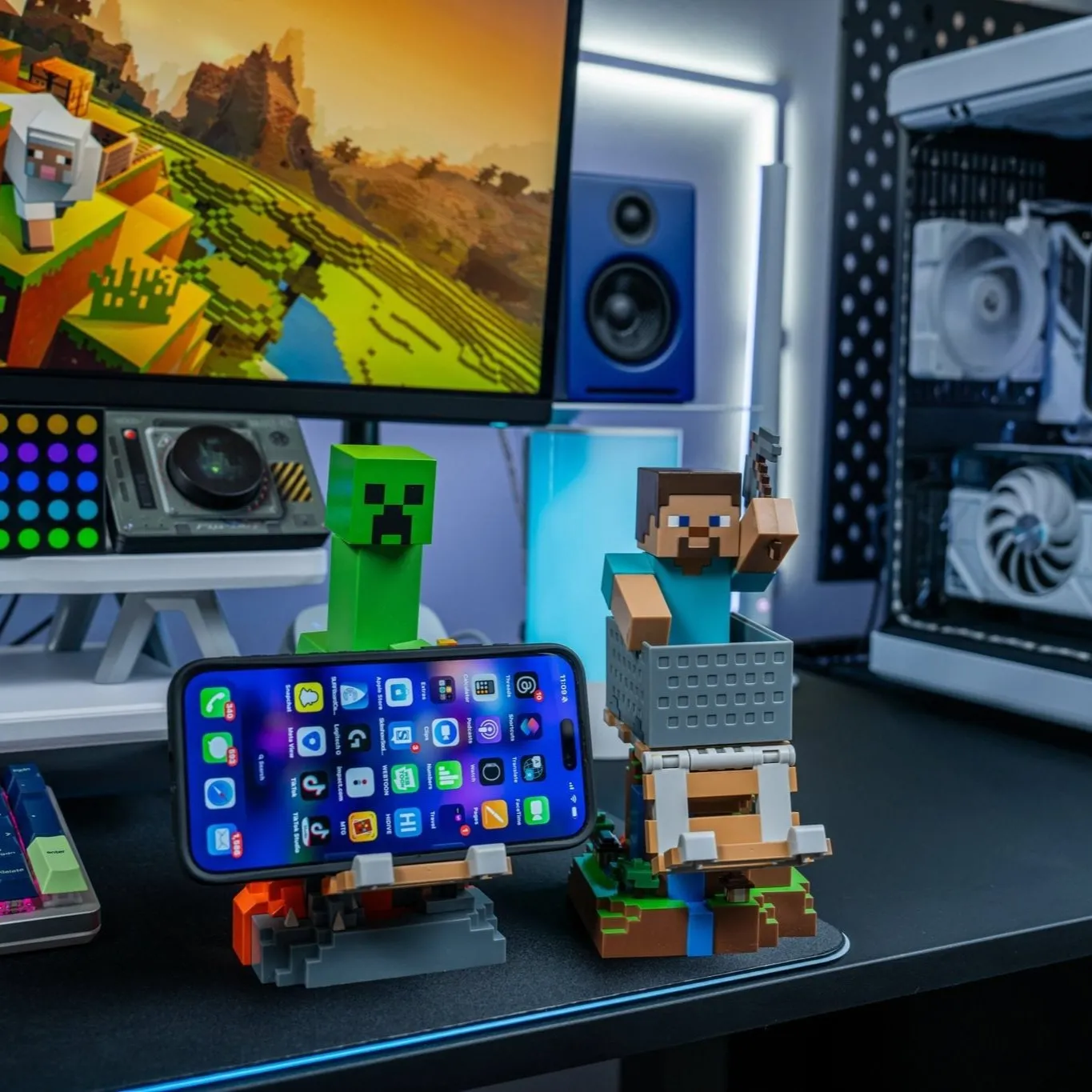 Exquisite Gaming Cable Guys Steve suport controller Minecraft