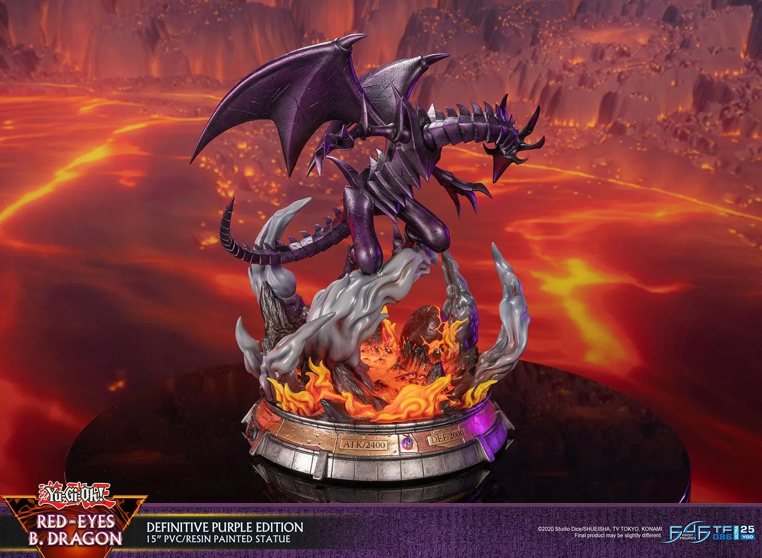 First 4 Figures Yu-Gi-Oh! Red-Eyes B. Dragon statuetă Definitive Purple