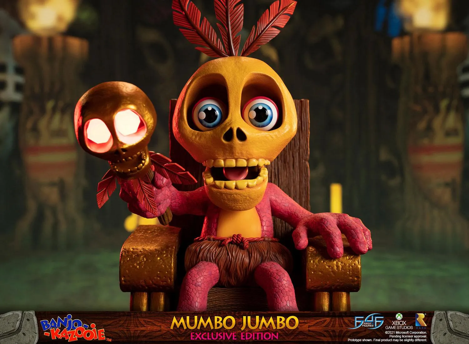 First 4 Figures Banjo-Kazooie Mumbo Jumbo statuetă Exclusive LED