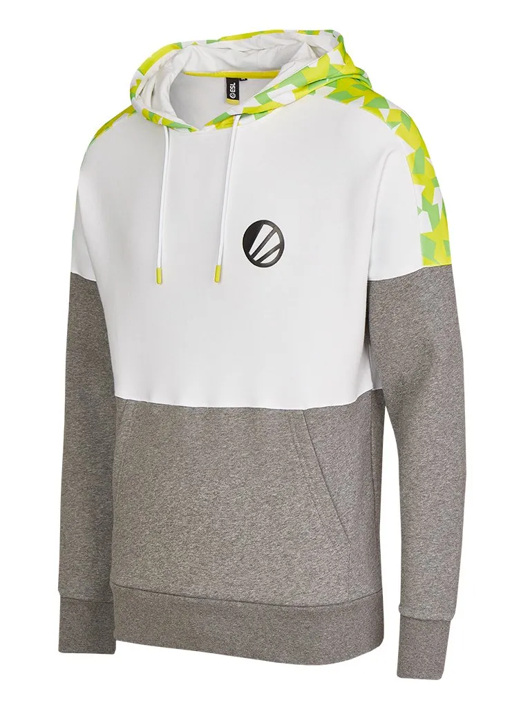 Hanorac ESL Classic Colorblock alb-gri bumbac