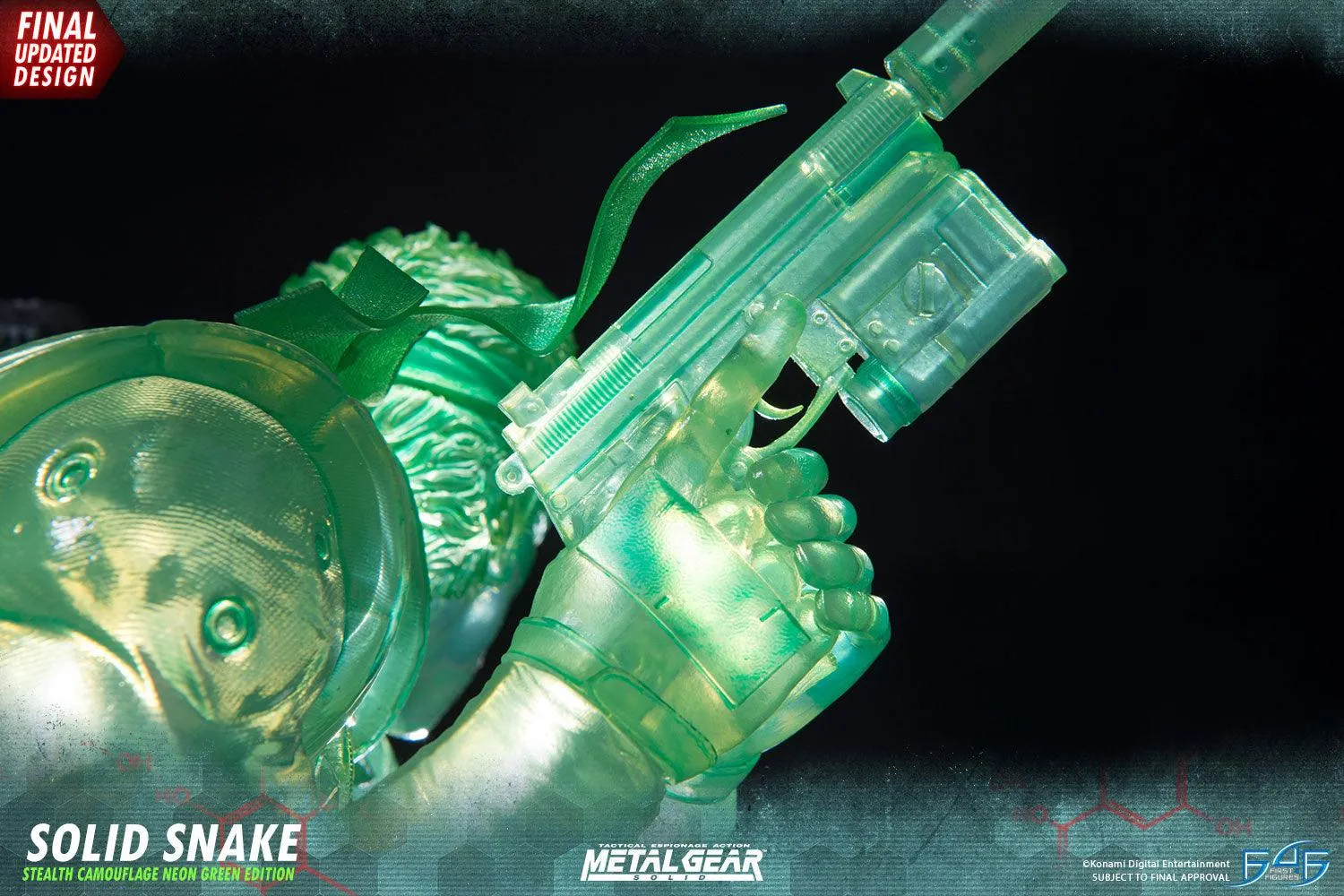 First 4 Figures Solid Snake statuetă Neon Green Stealth