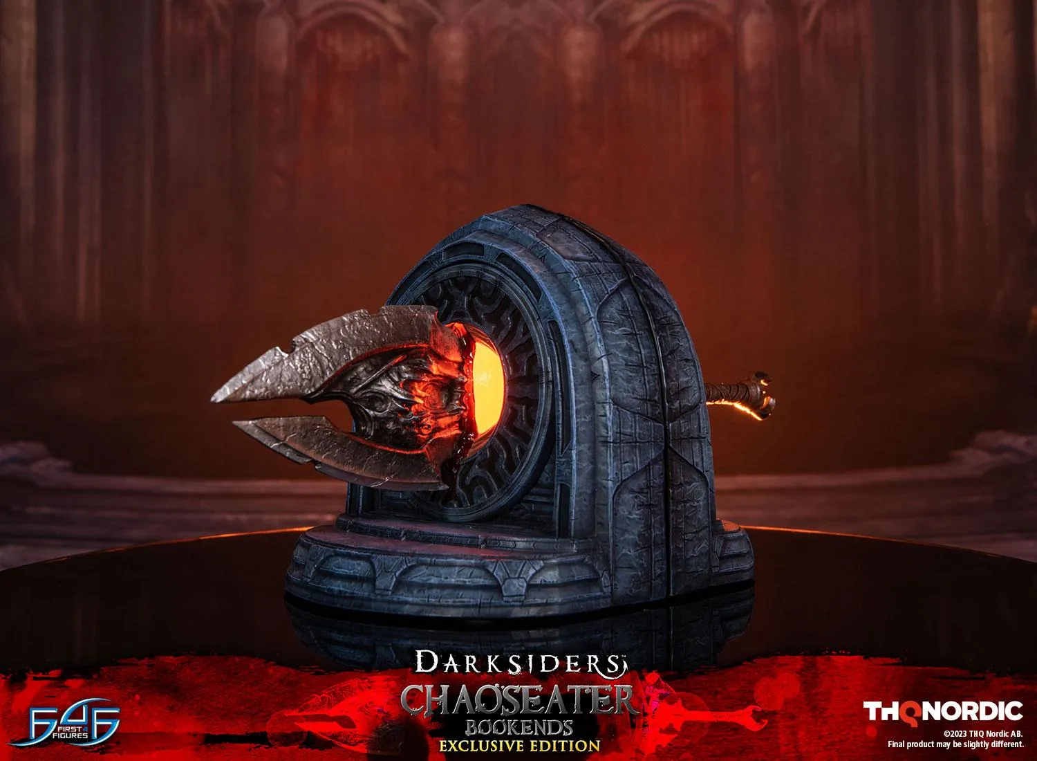 First 4 Figures Darksiders Chaoseater suport cărți Exclusive LED