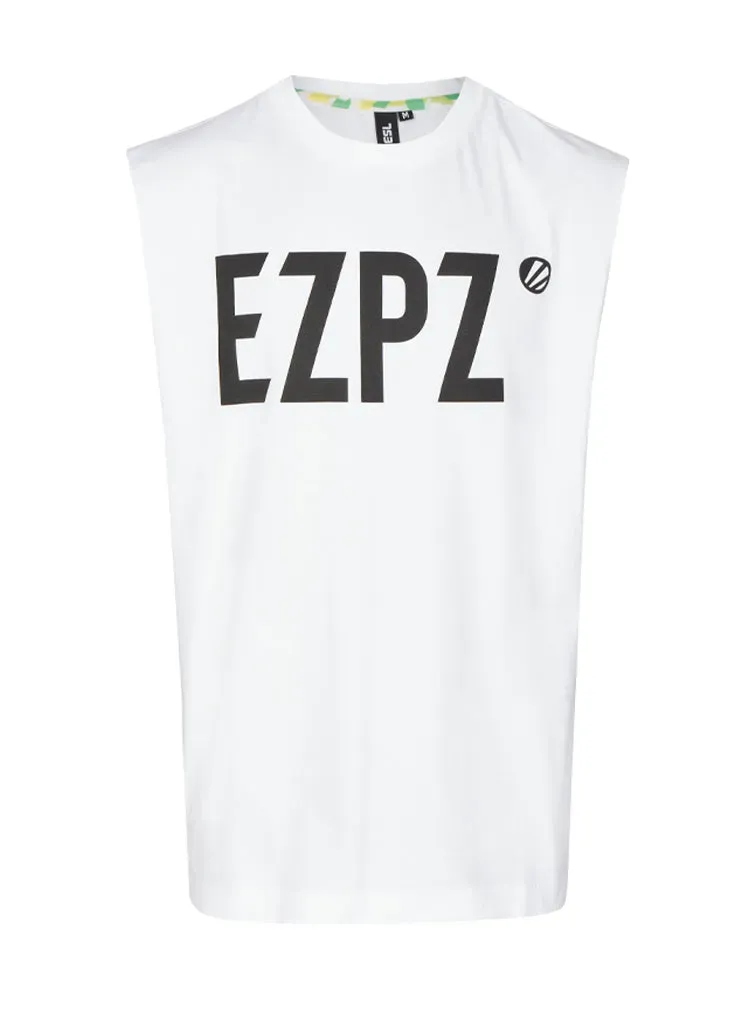 ESL TM EZPZ Tank Top maiou alb bumbac XS-3XL