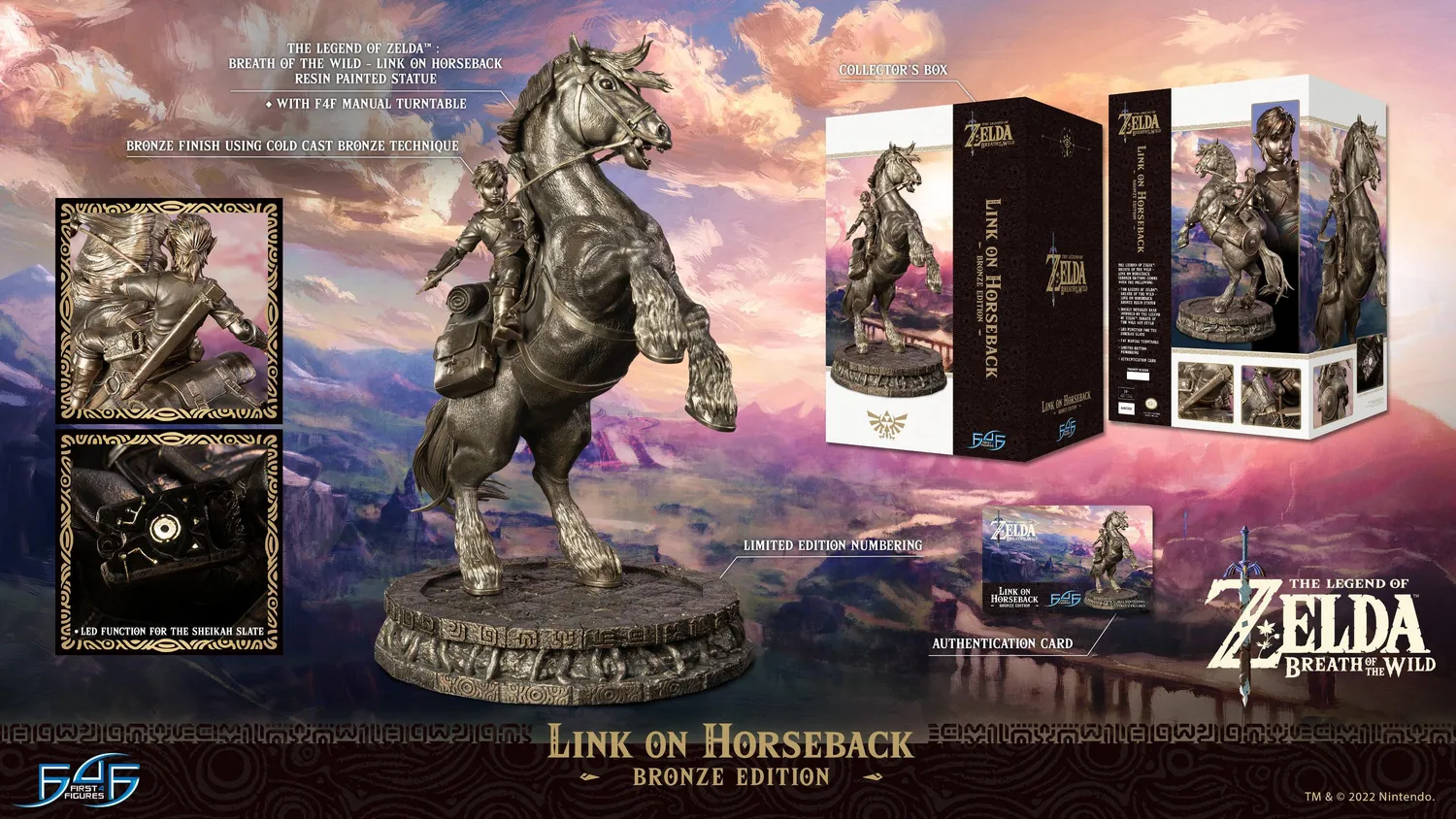 First 4 Figures Zelda Link on Horseback statuetă bronz