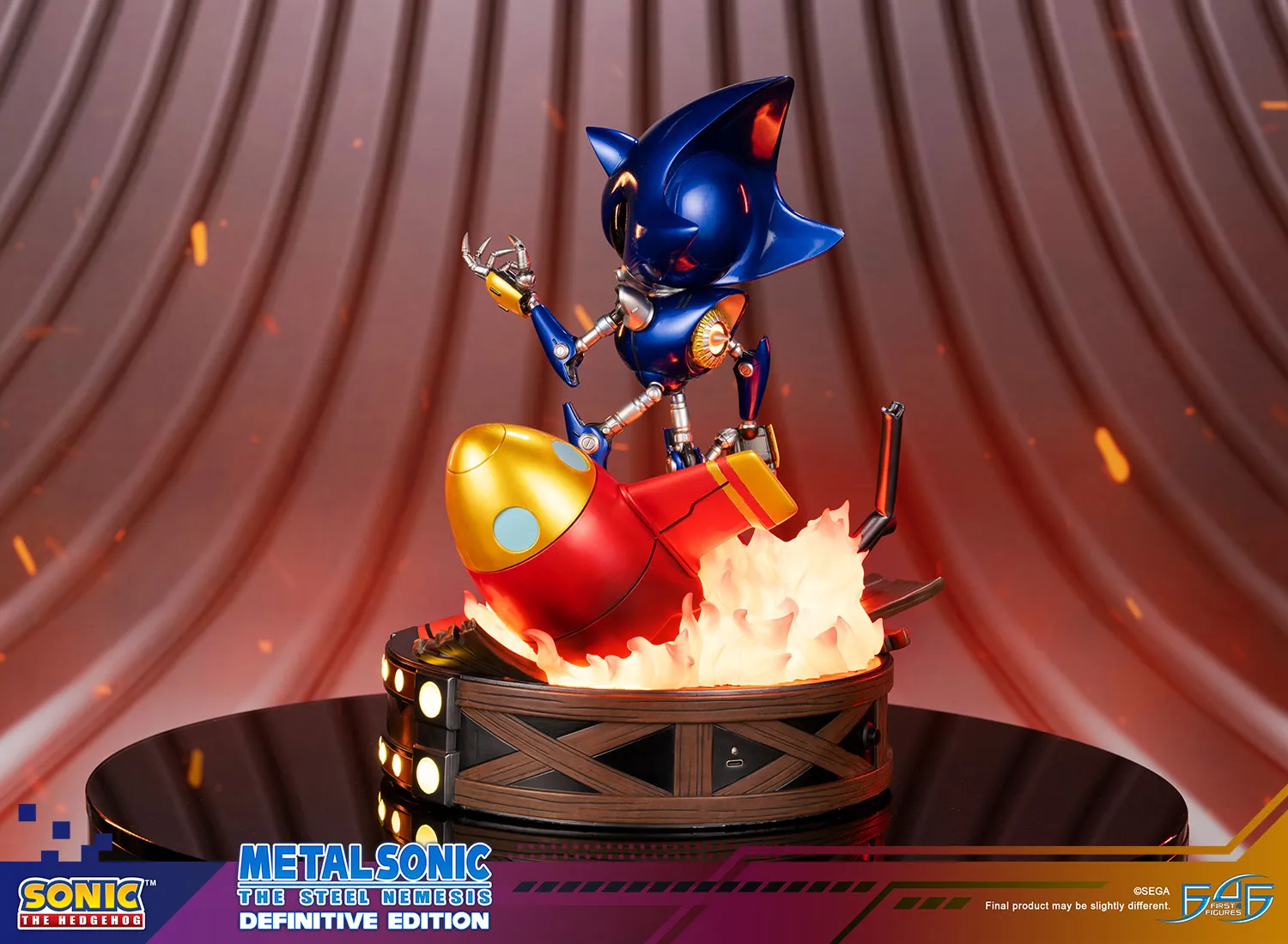 First 4 Figures Sonic Metal Sonic statueta Definitive LED