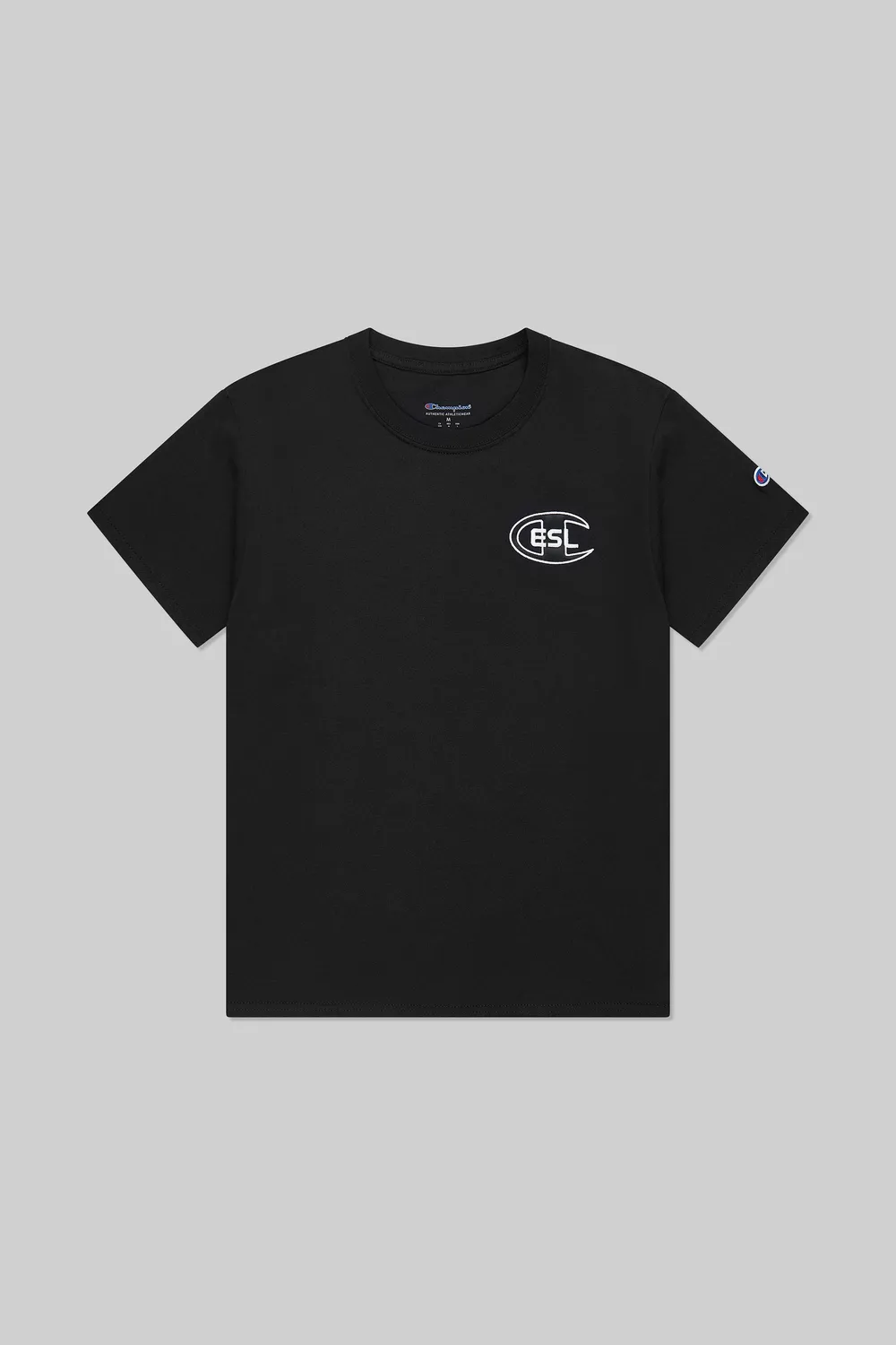 ESL x Champion tricou bumbac Negru brodat 250 GSM