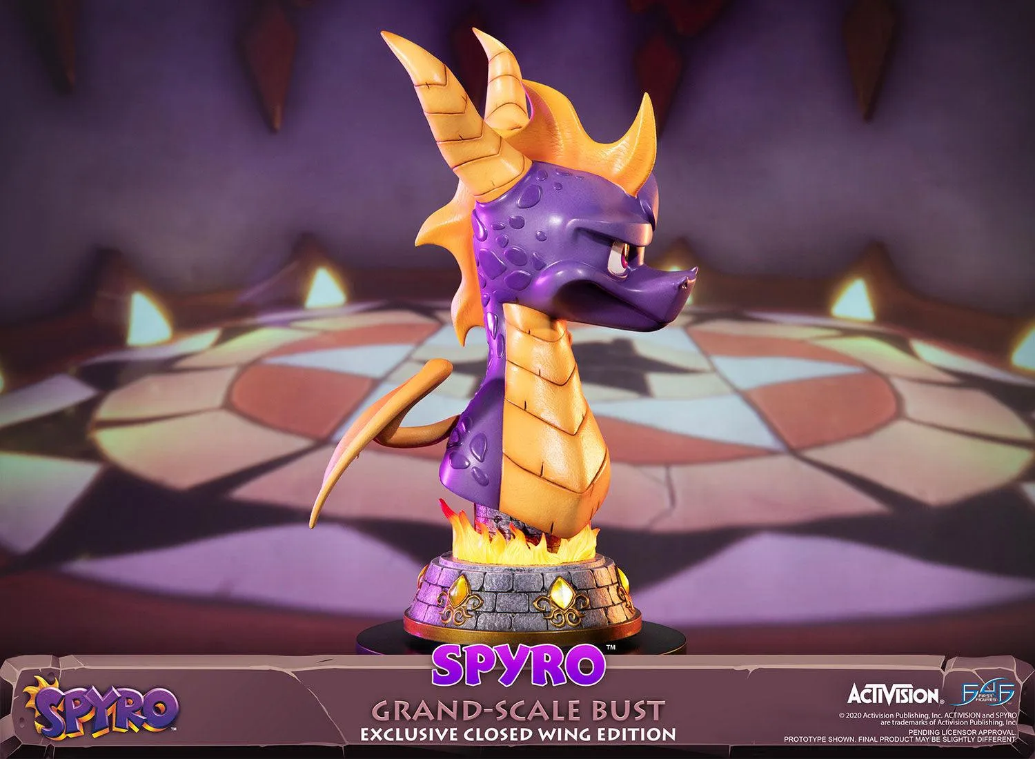 First 4 Figures Spyro Grand-Scale Bust statuetă Closed Wing Edition
