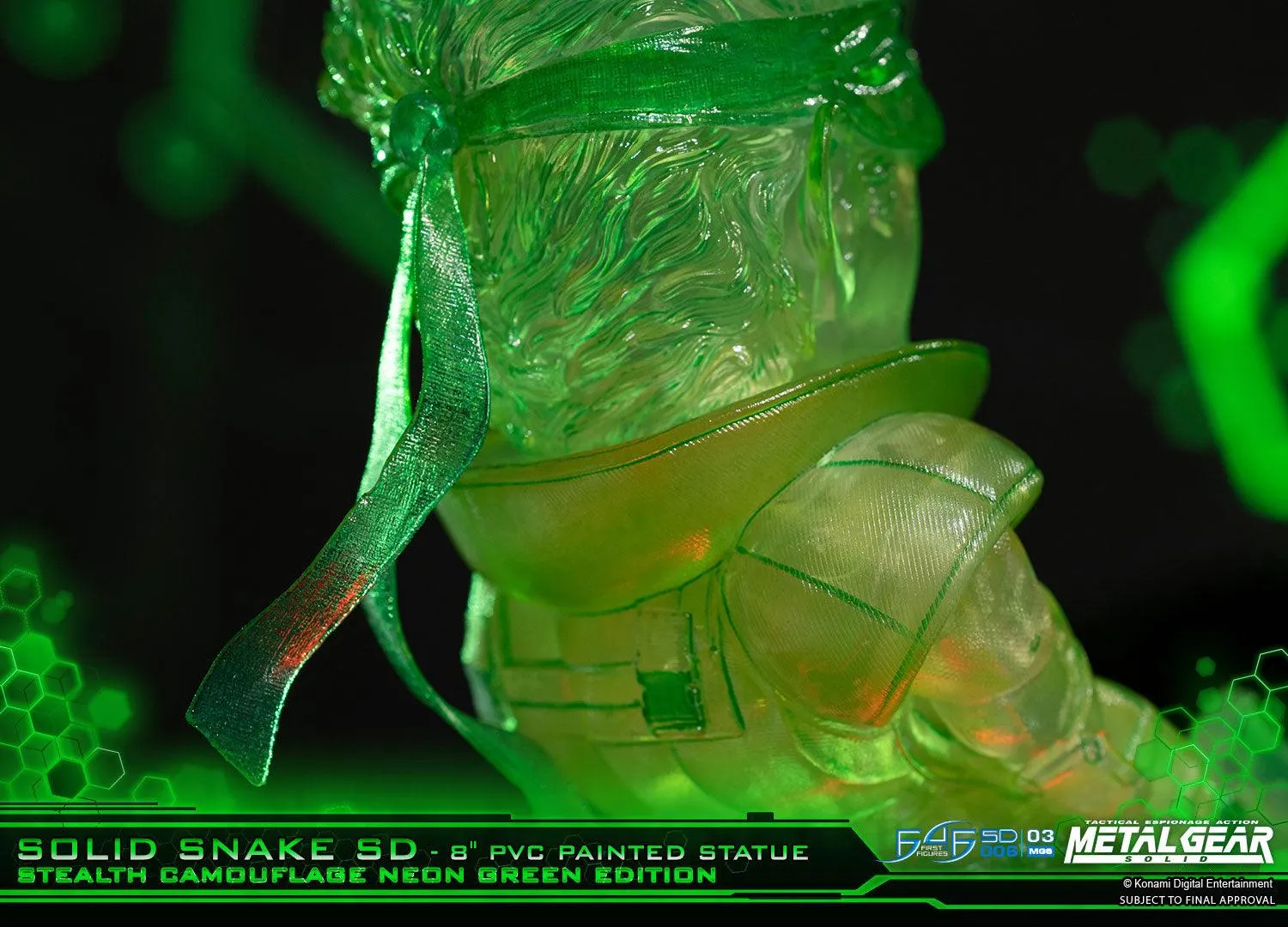 First 4 Figures Metal Gear Solid Snake SD figurină stealth neon