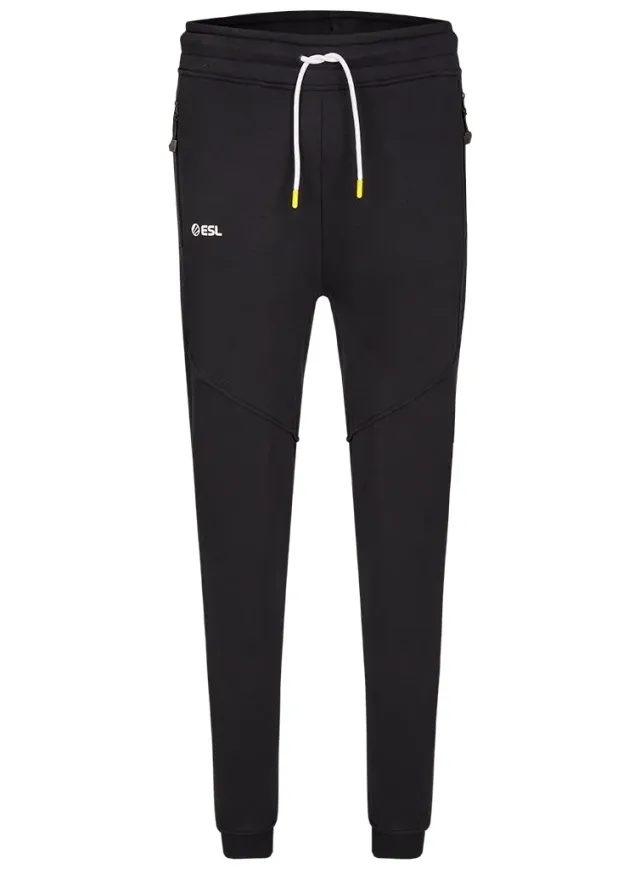 ESL In Color Camo-Patch pantaloni sport negri elastici S-3XL