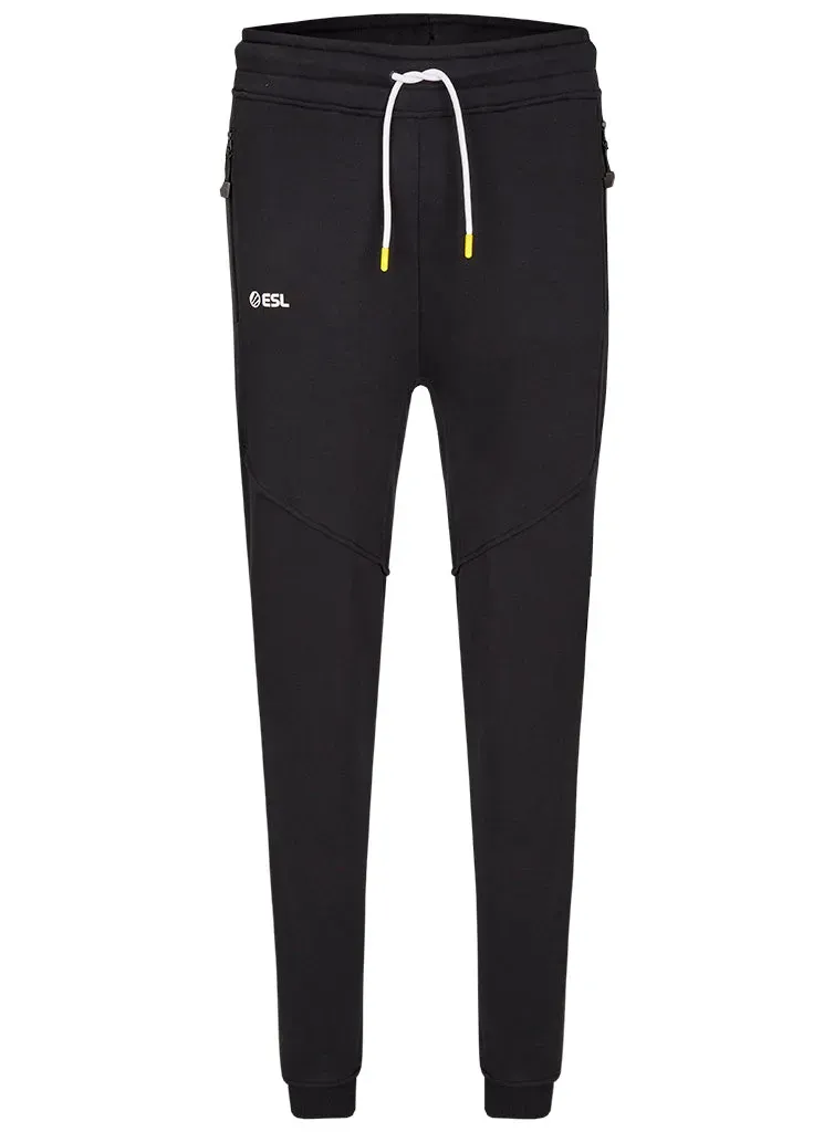 ESL In Color Camo-Patch pantaloni sport negri elastici S-3XL