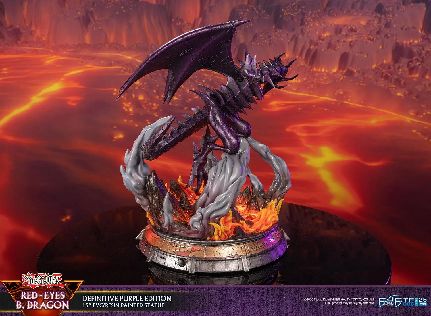 First 4 Figures Yu-Gi-Oh! Red-Eyes B. Dragon statuetă Definitive Purple